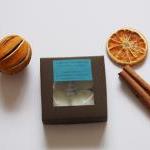 Natural Wax Tea Light Candles Set Of 4 In Winter..