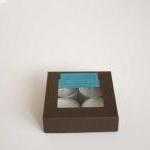 Natural Wax Tea Light Candles Set Of 4 In Night..