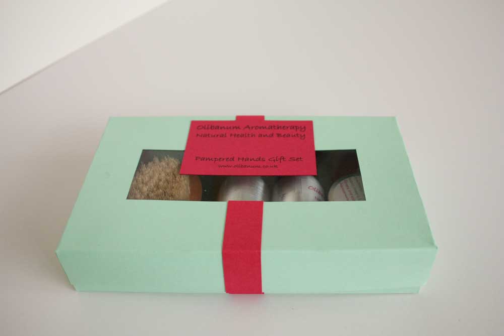 Pampered Hands Gift Set, Handmade By Olibanum Aromatherapy In The Uk