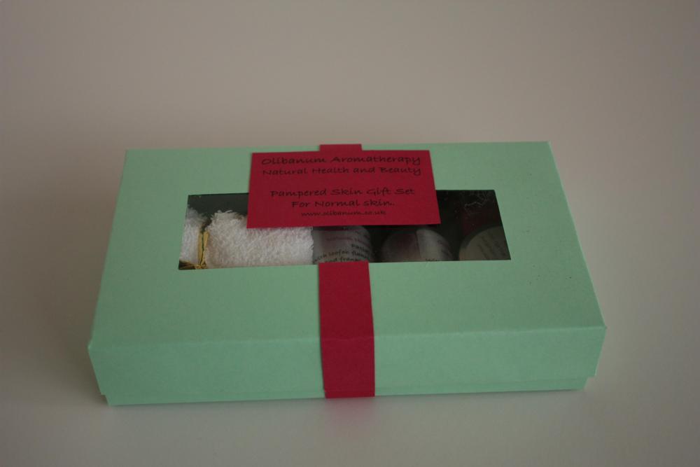 Pampered Skin, Gift Set For Normal Skin, Handmade By Olibanum Aromatherapy In The Uk