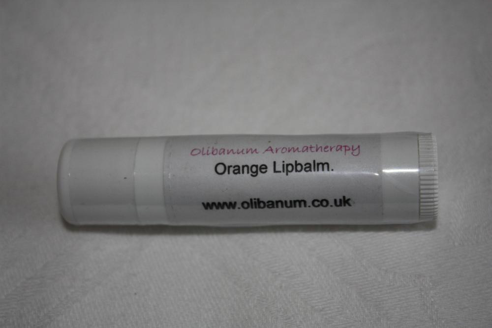 Orange Lipbalm Tube 4.5ml. Handmade By Olibanum Aromatherapy